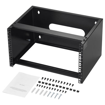6U Wall Mount Network Rack, 19-Inch, 14-Inch Depth, 50 lb
