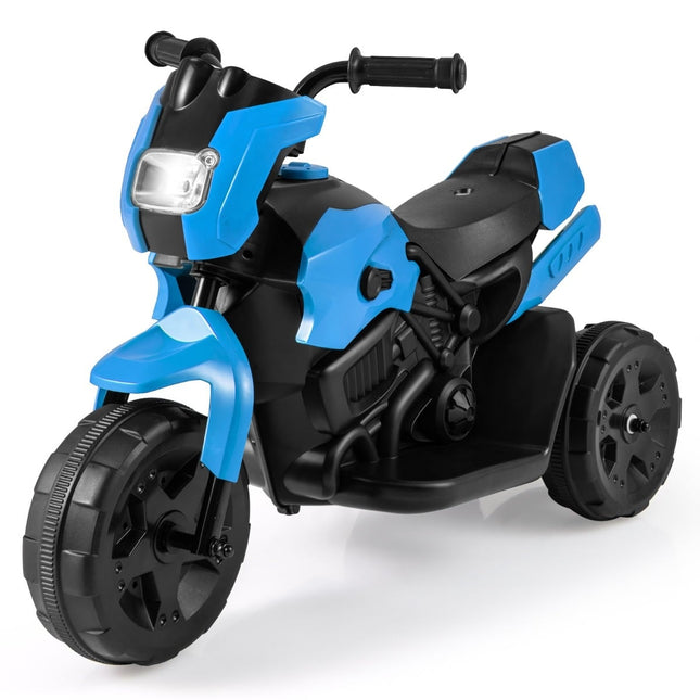 6 V bērnu elektriskais motocikls ar 3 riteņiem, LED gaismas