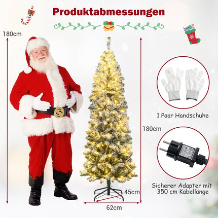 1,8 m mākslīgā Ziemassvētku eglīte ar 260 LED gaismiņām