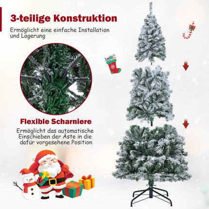 1,8 m mākslīgā Ziemassvētku eglīte ar 260 LED gaismiņām