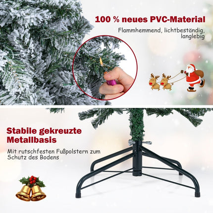 1,8 m mākslīgā Ziemassvētku eglīte ar 260 LED gaismiņām