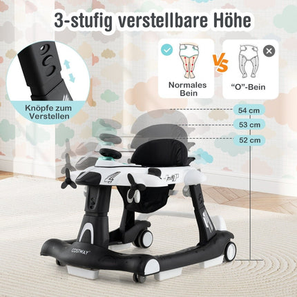 6-vienā regulējams bērnu staigulītis ar paplāti un mūziku