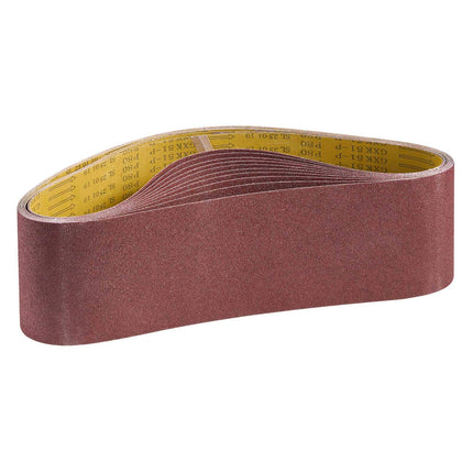 6 x 48 Sanding Belts, 80 Grit Aluminum Oxide, 10 Pack