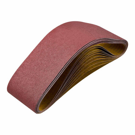 6 x 48 Sanding Belts, 80 Grit Aluminum Oxide, 10 Pack