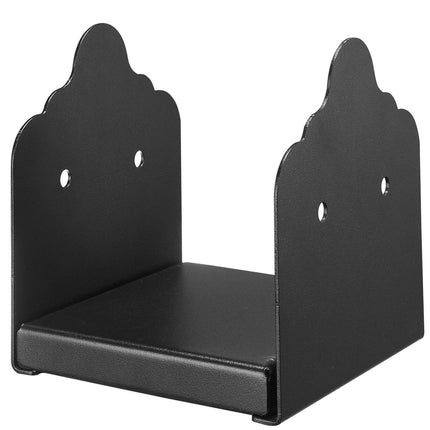 6x6 Post Base Brackets, 2-Pack Carbon Steel, Black