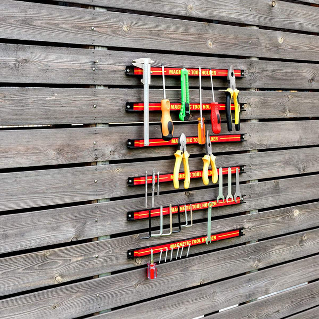 6 x magnētisko instrumentu turētāju sienas magnētisko joslu komplekts, magnētiskā josla, 46 cm