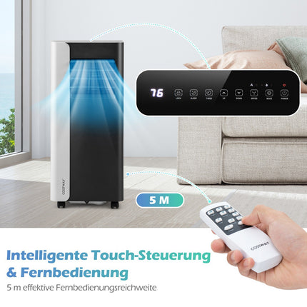 7000 BTU pārnēsājamais gaisa kondicionieris, 3 vienā, 28㎡ pārklājums