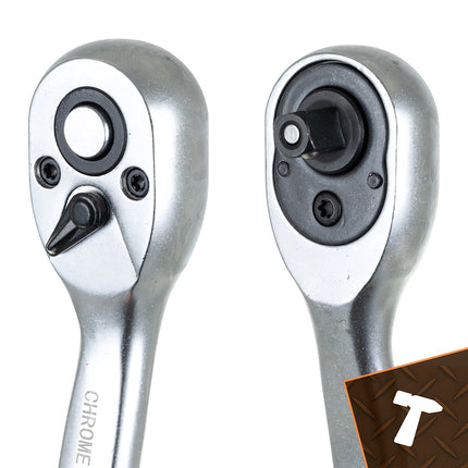 72 daļu instrumentu komplekts ar 1/4" un 1/2" uzgriežņu atslēgām