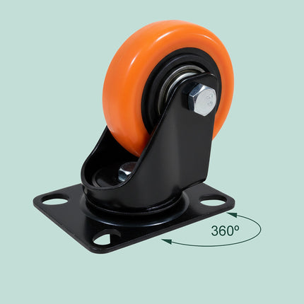 75 mm grozāmie riteņi, 4 gab. komplekts – tērauda, ​​ar PVC pārklājumu