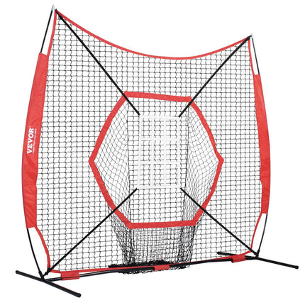 7x7 Ft Baseball Softball Practice Net, Bow Frame, Carry Bag