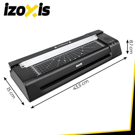 A3 Laminator 430 W with Guillotine and Corner Rounder, 110 Pouches, Hot/Cold