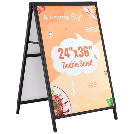A-Frame Sidewalk Sign 24x36, Steel Double-Sided Frame