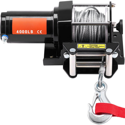 ATV Electric Winch 4000 lb, Steel Cable, IP55 Remote