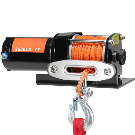 ATV UTV Electric Winch 3500 lb, Synthetic Rope, Wired Remote