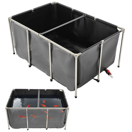 Above-Ground Fish Pond, 270 Gal PVC, View Panel, Drain