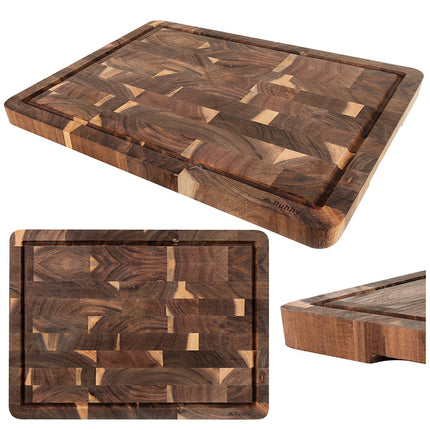 Akācijas koka griešanas dēlis 43x33x3cm - biezs un izturīgs