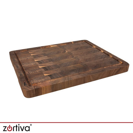 Akācijas koka griešanas dēlis, liels 43x33 cm, sulu groove