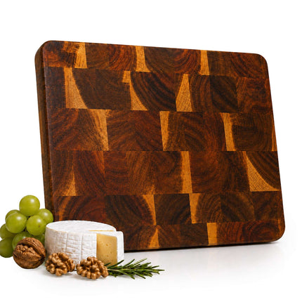 Acacia Wood Cutting Board with Non-Slip Feet, 51 x 36 x 3 cm