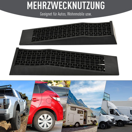 Piekļuves Rampas Komplekts, 2 Gb., Sliekšņa Rampa, Ietves Rampa, Gumijas Rampas, Melnas, 70X20X8Cm