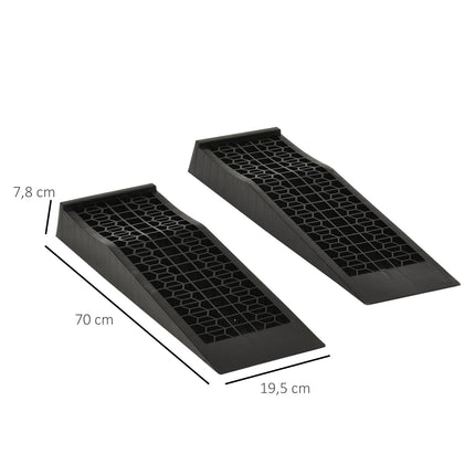Piekļuves Rampas Komplekts, 2 Gb., Sliekšņa Rampa, Ietves Rampa, Gumijas Rampas, Melnas, 70X20X8Cm