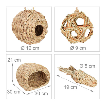 Piederumu komplekts maziem dzīvniekiem, 4 daļas