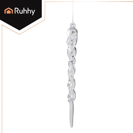 Acrylic Christmas Tree Icicles, 12 Pcs, 13 cm Long