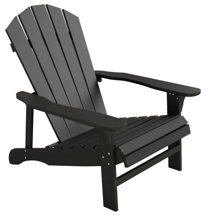 Adirondack koka āra krēsls, augsta atzveltne, melns