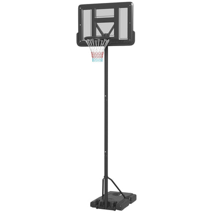 2-vienā basketbola statīvs, 195-370 cm, regulējams augstums, basketbola grozs ar tērauda statīvu