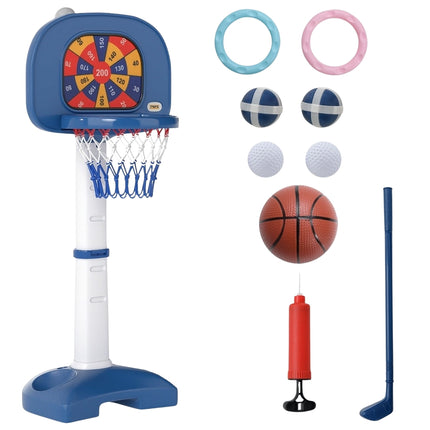 Regulējams 4-in-1 bērnu basketbola grozu komplekts ar aksesuāriem