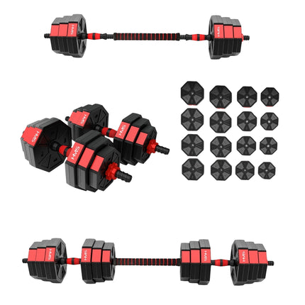 Regulējams stieņa un hanteļu komplekts - 30 kg kompozītmateriāls
