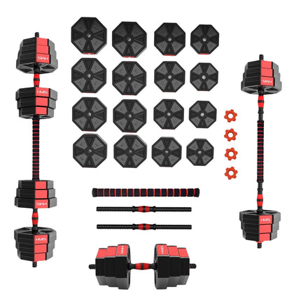 Regulējams stieņa un hanteļu komplekts - 30 kg kompozītmateriāls