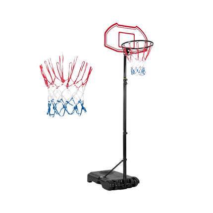 Regulējams basketbola grozs, pārnēsājama, piepildāma pamatne, 2 tīkli