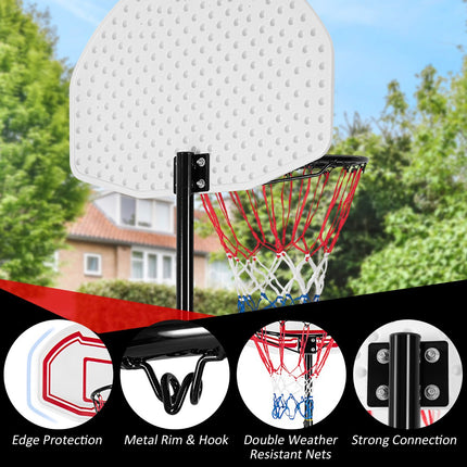 Regulējams basketbola grozs, pārnēsājama, piepildāma pamatne, 2 tīkli
