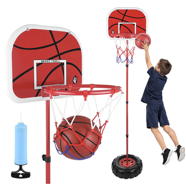 Regulējams basketbola grozu komplekts ar vairogu un bumbu