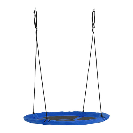 Ligzdas šūpoles Ø110 cm, 150 kg, regulējamas, zilas, 3-12 gadi