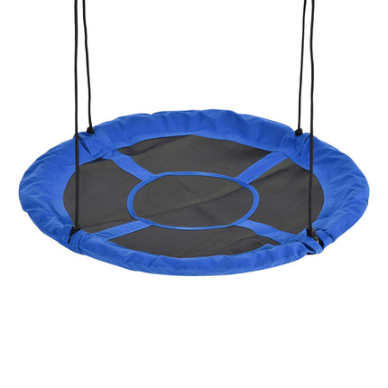 Ligzdas šūpoles Ø110 cm, 150 kg, regulējamas, zilas, 3-12 gadi