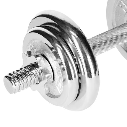 Regulējamas hromētas hanteles ar futrāli, 20 kg