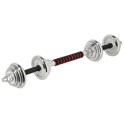 Regulējamas hromētas hanteles ar koferi, 20 kg komplekts