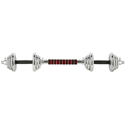 Regulējamas hromētas hanteles ar koferi, 20 kg komplekts