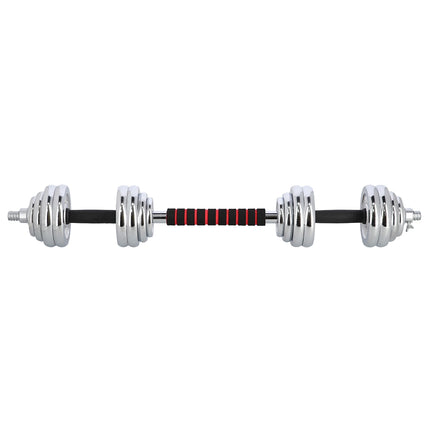 Regulējamas hromētas hanteles ar koferi, 30 kg komplekts