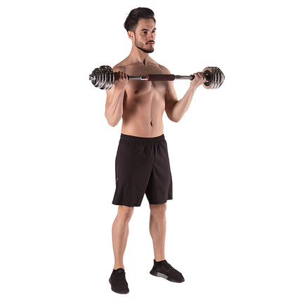 Regulējamas hromētas hanteles ar koferi, 30 kg komplekts