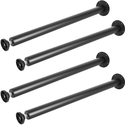 Adjustable Desk Legs 30 Inch, Steel Set of 4, Black