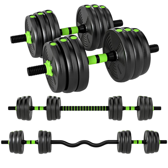 Regulējamu hanteļu komplekts 20 kg - 3 vienā mājas sporta zāles aprīkojums