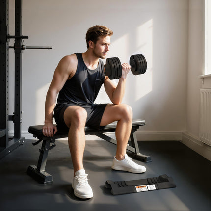 Regulējams hanteļu komplekts - no 7 līdz 24 kg, neslīdošs rokturis