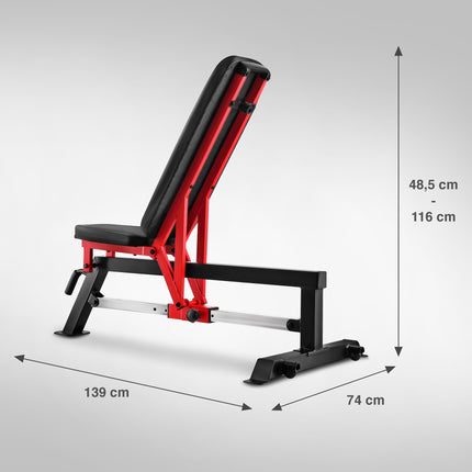 Regulējams vingrošanas sols, 6 pozīcijas, 250 kg celtspēja