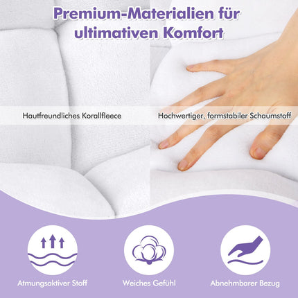 Regulējams grīdas krēsls, salokāms, 14 pozīcijas, balts