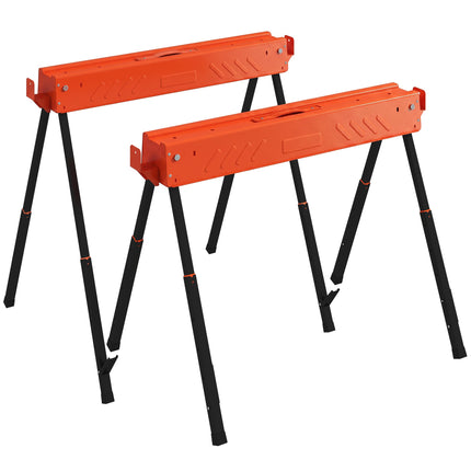 Regulējami saliekami zāģa statīvi, metāla, celtspēja 250 kg, 2 gab. komplekts