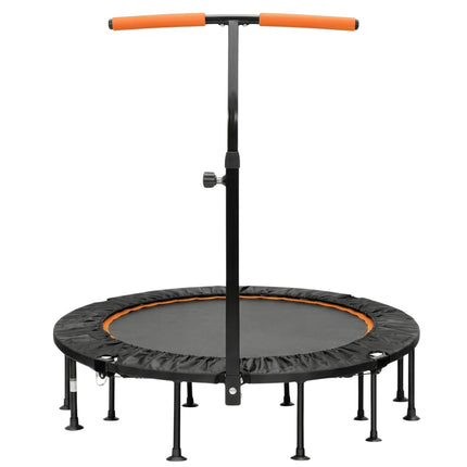 Mini batuts ar regulējamu rokturi, salokāms, 117 cm, oranžs
