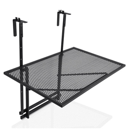 Regulējams piekarināms dzelzs plaukts - 5 augstumi, 60,5 x 48 cm, melns