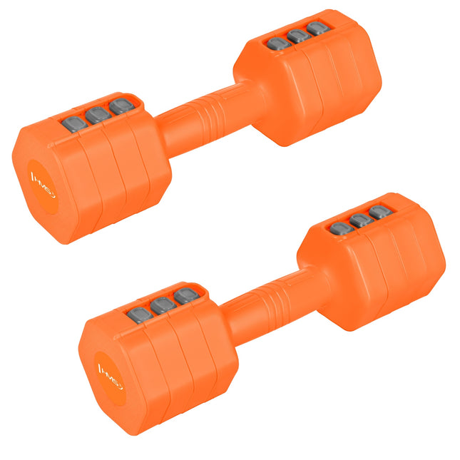 Regulējamas sešstūra hanteles - 2 x 2,5 kg, ātra svara maiņa